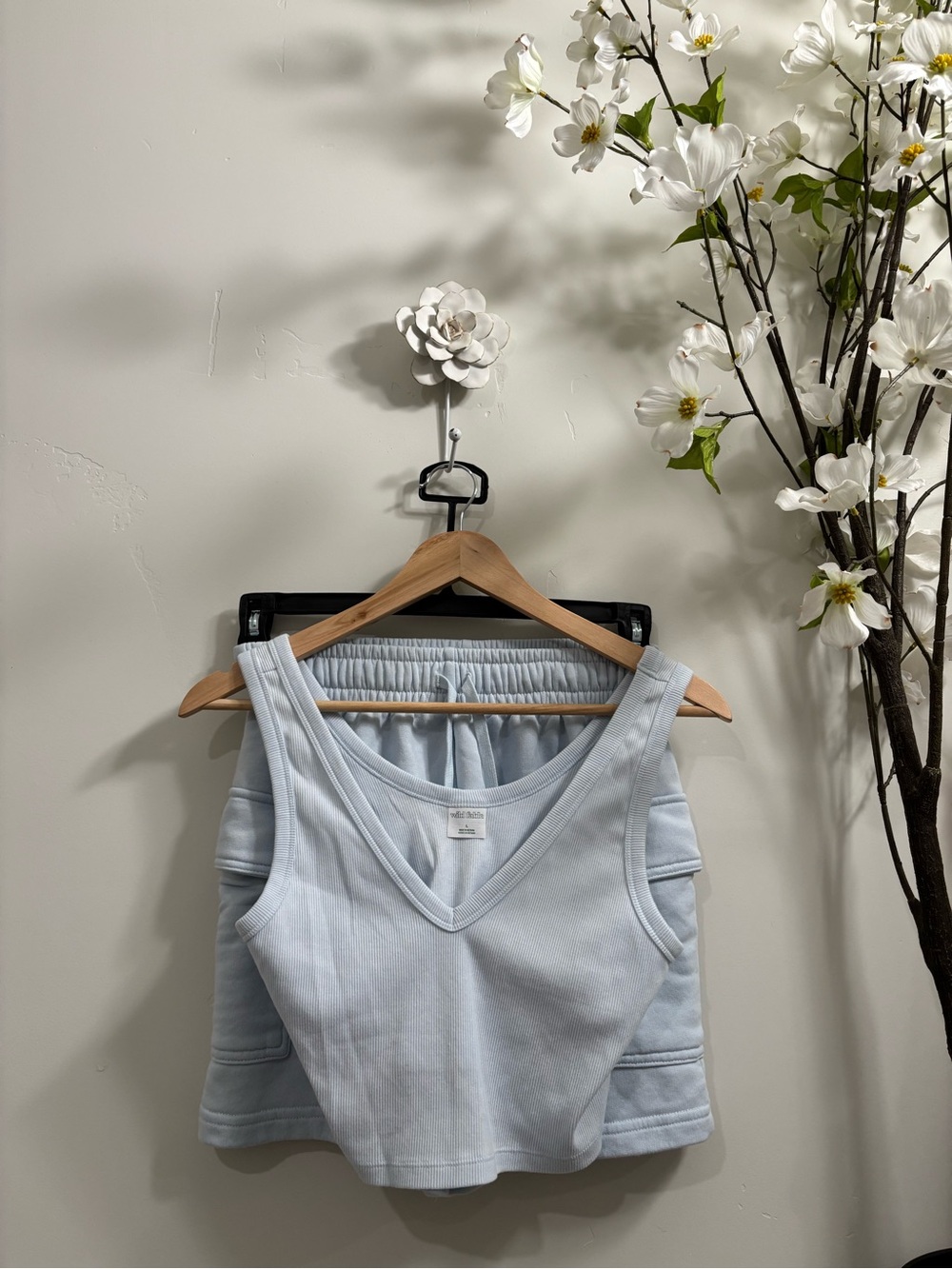 Wild Fable Light Blue Athletic Shorts Set